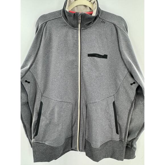 Lululemon Mens Gray Jacket Full Zip Bomber Warm Up Track Active Performance L - Picture 3 of 10